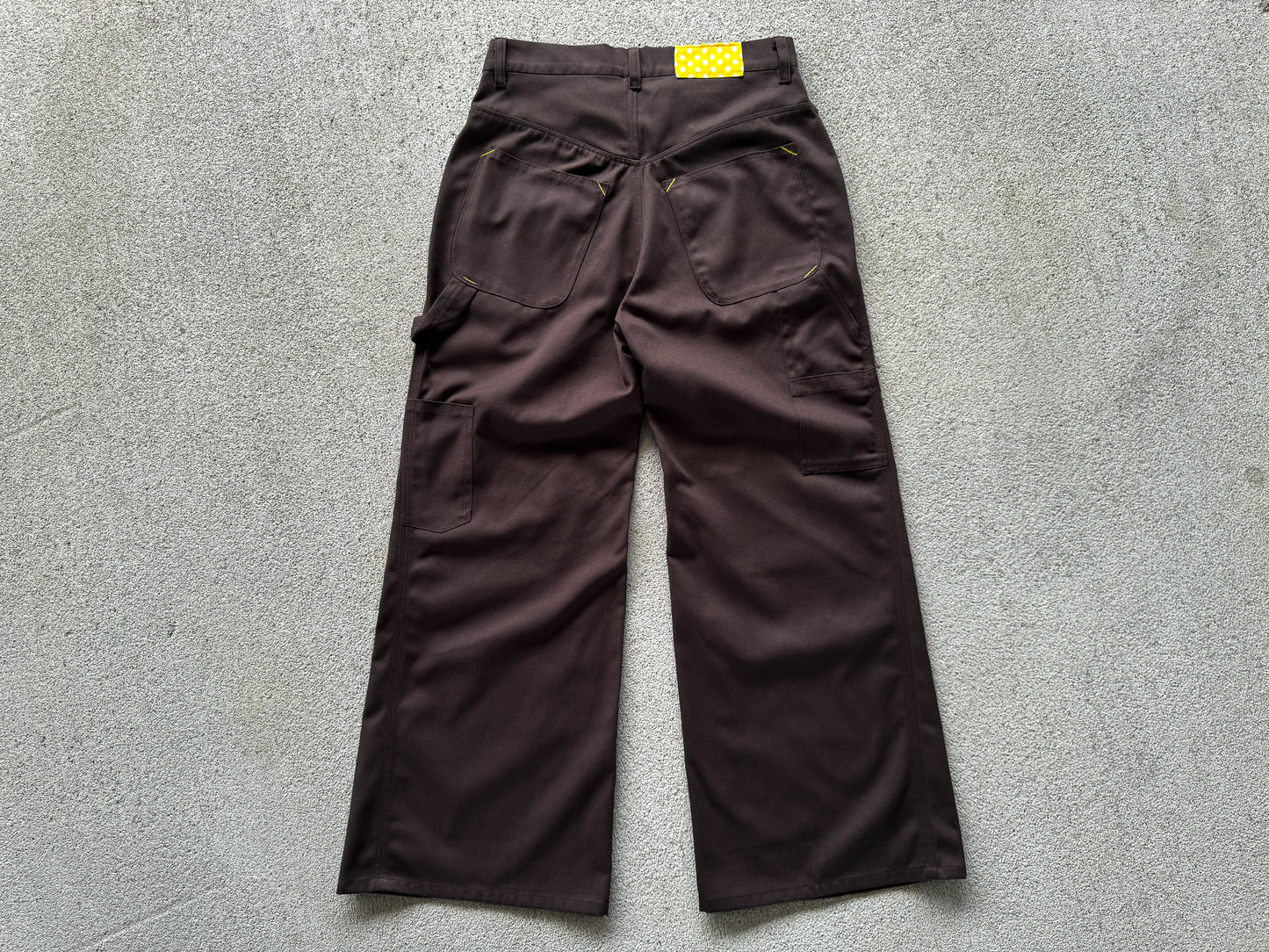 Brown Flared Chinos