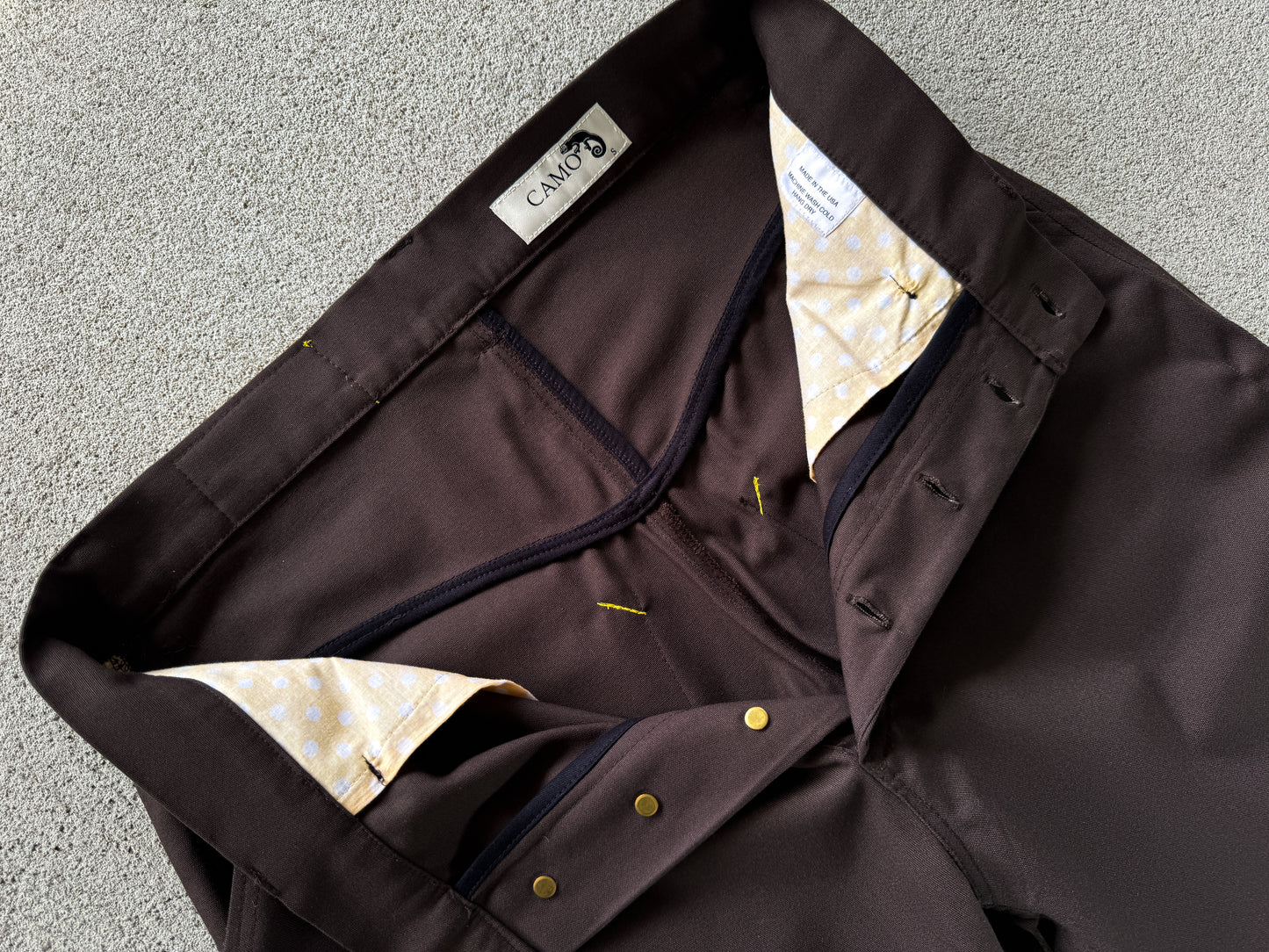 Brown Flared Chinos
