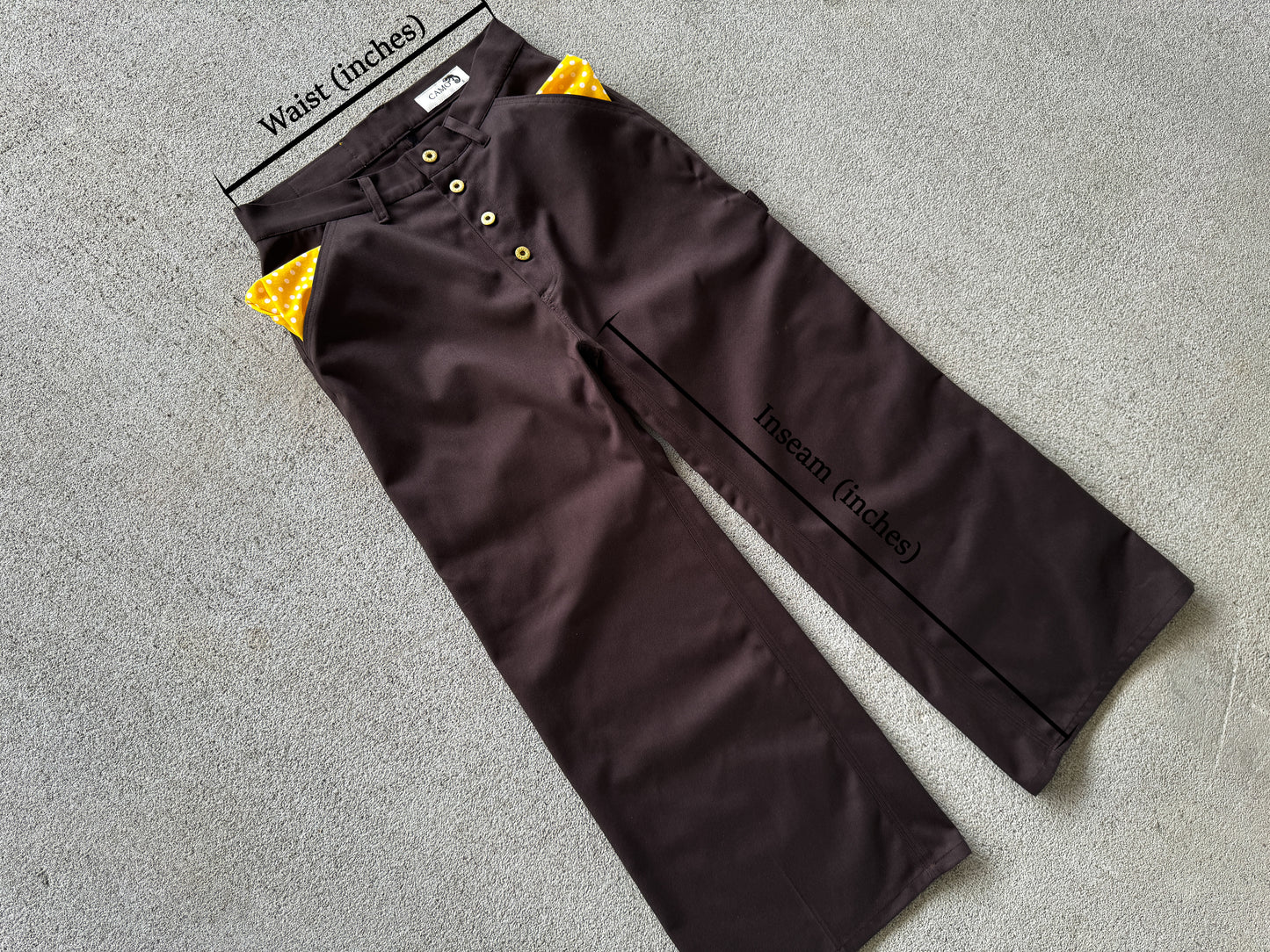Brown Flared Chinos