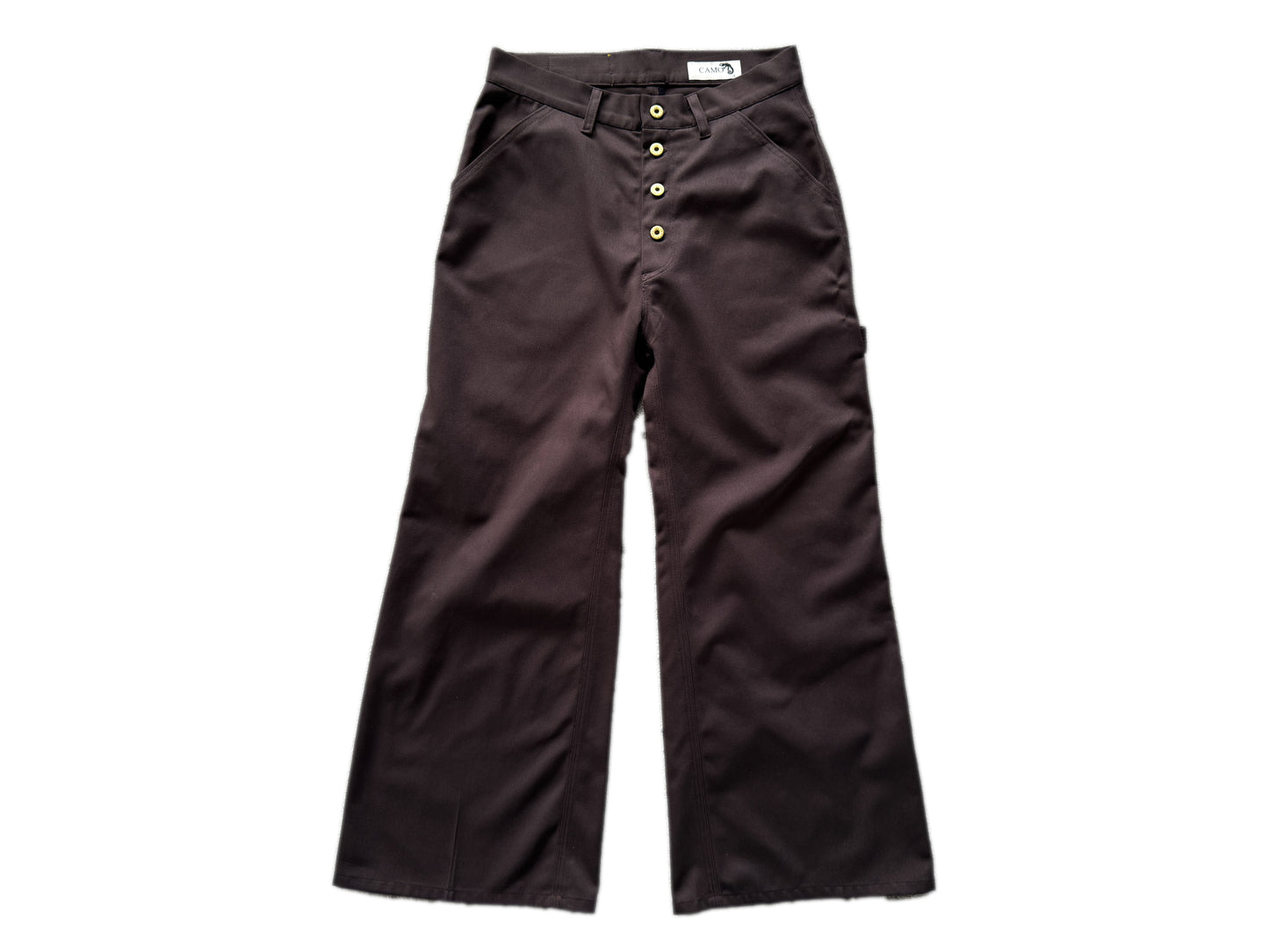 Brown Flared Chinos